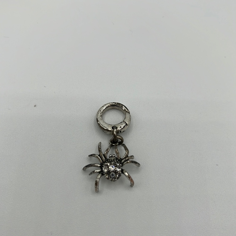 Fossil spider bracelet charm